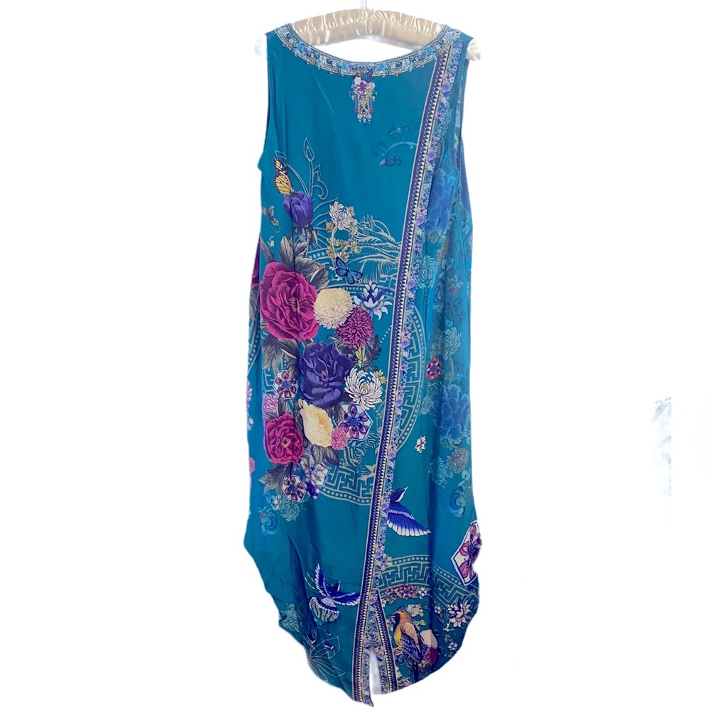 Camilla Silk Crystal Embellished High Low Boho Tunic Top XS NWT - Picture 8 of 10